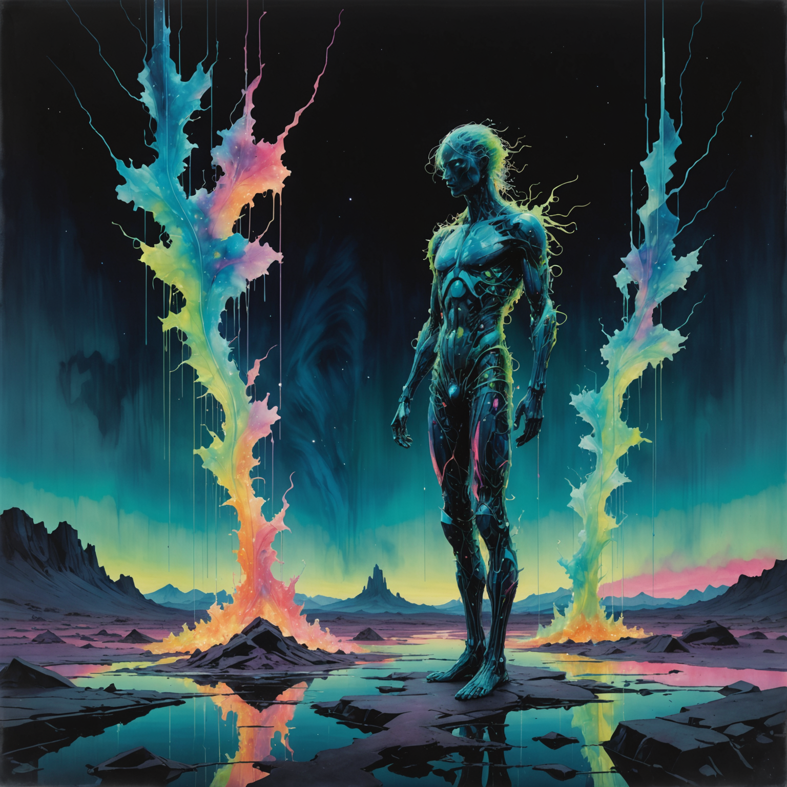 Bioluminescent figure